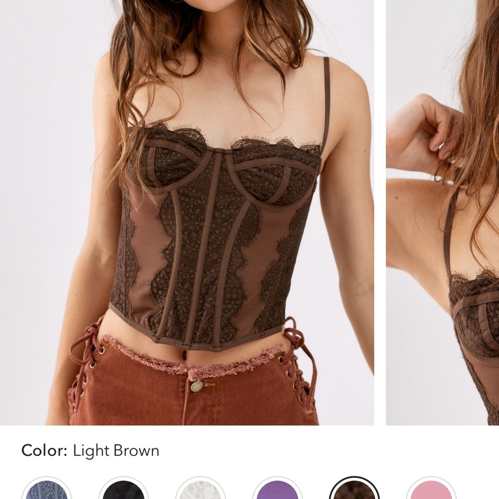 Urban outfitters out from under modern love corset top brown - Picture 3 of 3